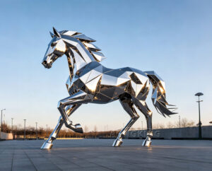 абстрактная конная скульптура
